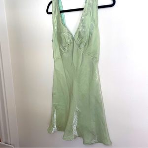 PEPPERMAYO shiny satin slip dress w/tie back